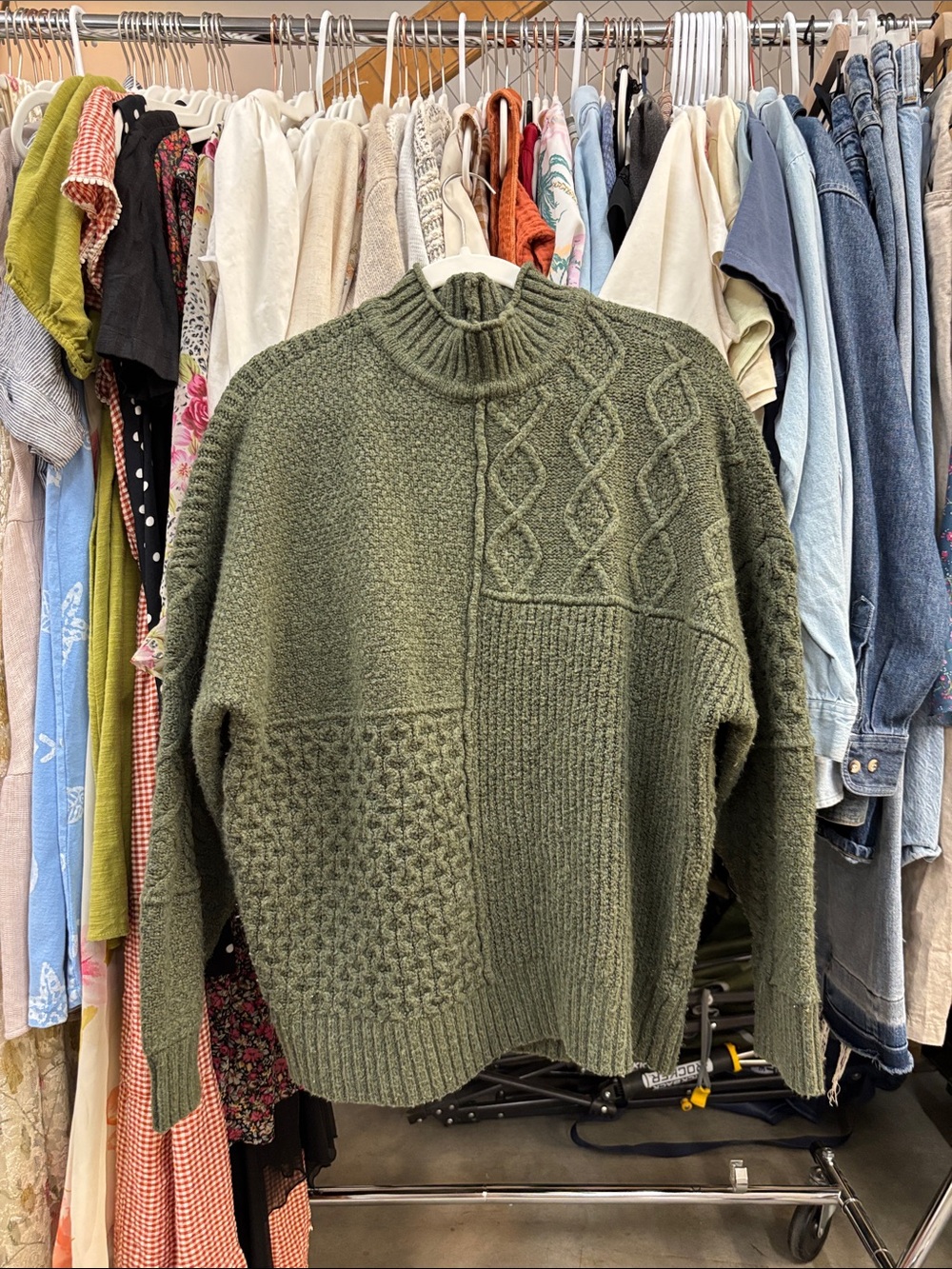 American Eagle Outfitters Olive Green Knit Pullover